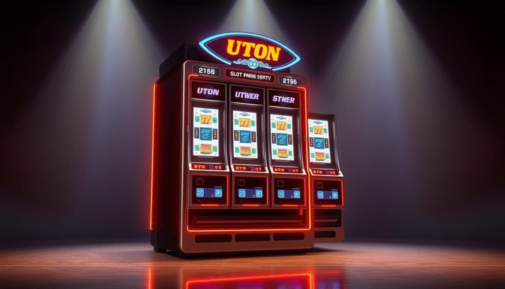 A high-security cg electronic slot machine from UTown, featuring advanced safety measures. Sleek metal chassis with reinforced glass display, tamper-resistant locks, and hidden biometric sensors. Subtle ambient lighting casts a warm glow, creating a secure and inviting atmosphere. Precision-engineered components ensure reliable and fair gameplay, protected by multiple layers of digital encryption. The machine's thoughtful design prioritizes player safety and trust, reflecting UTown's commitment to responsible gaming innovation. A high-security cg electronic slot machine from UTown, featuring advanced safety measures. Sleek metal chassis with reinforced glass display, tamper-resistant locks, and hidden biometric sensors. Subtle ambient lighting casts a warm glow, creating a secure and inviting atmosphere. Precision-engineered components ensure reliable and fair gameplay, protected by multiple layers of digital encryption. The machine's thoughtful design prioritizes player safety and trust, reflecting UTown's commitment to responsible gaming innovation.