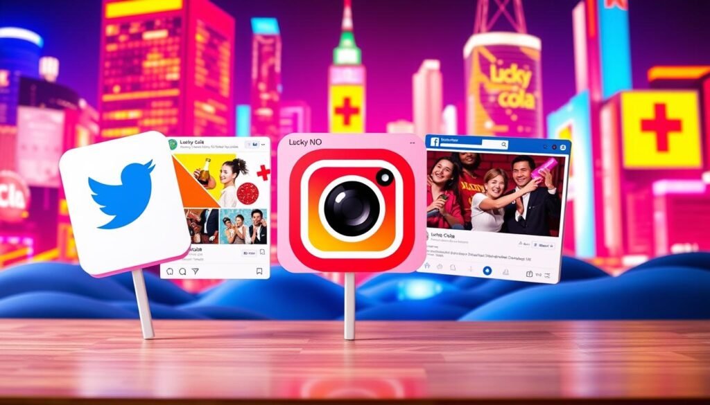 Lucky Cola social media platforms